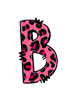 Letter B Pink Leopard.png