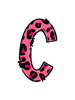 Letter C Pink Leopard.png