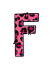 Letter F Pink Leopard.png
