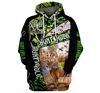 Personalized Hunting Hunting Aholic Deer Hunting - 3D Printed Pullover Hoodie | New