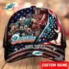 Miami Dolphins Mascot Flag Caps, NFL Miami Dolphins Caps for Fan