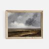 Vintage Landscape with Cloudy Sky, Dark Moody Antique Landscape Print, Sun Effect On The Plain.jpg
