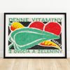 Fresh Vegetables - Matchbox Print - Czech Wall Art - Vintage Czech Art - Matchbox Wall Poster - Vintage Poster Print.jpg