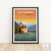 Lac Léman Switzerland Art Print  Lac Léman Poster  Swiss Wall Art.jpg