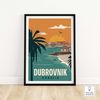 Dubrovnik Print  Croatia Print  Retro Travel Poster  Croatia Poster Wall Art.jpg