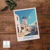 Mykonos Greece Print  Travel Poster   Birthday present  Wedding Anniversary gift  Home Decor.jpg