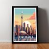 TORONTO Travel Poster, Traditional City Collection, Various Sized Wall Poster Prints, Quality Digital Downloads, Traditional Style Art-1.jpg