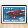 Air Mail - Matchbox Print - Aesthetic Wall Art - Vintage Art - Matchbox Wall Poster - Vintage Poster Print.jpg