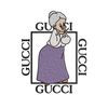 Granny Gucci Embroidery design, Granny Gucci Embroidery, cartoon design, Embroidery File, Gucci logo, Digital download..jpg