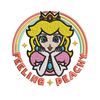 Princess Peach Feeling Peachy Embroidery design, Feeling Peachy Embroidery, Embroidery File, Digital download..jpg