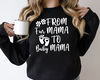 From Fur Mama To Baby Mama, Pregnant Sweatshirt, Gift for Expecting Mom, To Human Mama, New Mom Gifts, Baby Announcement, Pregnancy Reveal 7.png