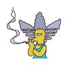 Marge Simpson Smoking Embroidery design, Marge Simpson Embroidery, cartoon design, Embroidery File, Digital download..jpg