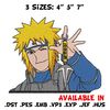 Minato Uzumaki embroidery design, Naruto embroidery, anime design, embroidery file, anime shirt, Digital download.jpg