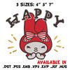 My Melody happy Embroidery Design, Hello kitty Embroidery, Embroidery File, Anime Embroidery, Digital download.jpg
