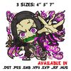 Nezuko demon chibi embroidery design, Kimetsu no Yaiba embroidery, anime design, anime shirt, Digital download.jpg