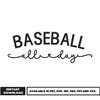 Baseball all day embroidery design