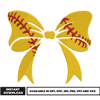 Baseball bow tie embroidery