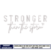 Stronger than the storm embroidery design