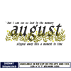 Welcome august embroidery