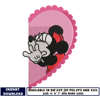 minnie love embroidery design