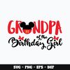 Mickey grandpa of the birthday girl disney Svg
