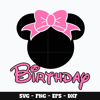 Minnie head birthday girl Svg