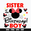 Minnie Sister birthday boy Svg