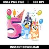 Bluey & Bingo 5th Birthday png