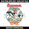 Retro Summer Mode Duck Svg