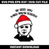 Michael Myers Santa Hat svg