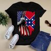 Confederate Flag Behind American Flag Shirt.png