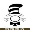 DS105122302-Cat in the black white hat Monogram SVG, Dr Seuss SVG, Cat in the Hat SVG DS105122302.png