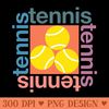 Colorful tennis design with tennis balls - PNG Download Pack - Variety