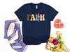 Faith T-shirt, Christian Shirt, Faith T Shirt, Vertical Cross, Faith Cross, Religious Shirt, Leopard Print Cross Shirt.jpg