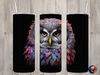 Seamless Colorful Gray Owl Design, Owl 20 oz Skinny Straight Tumbler Sublimation Design, Tumbler Wrap, PNG File, Digital Download.jpg