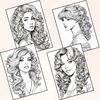 Vintage Lady Hairstyle Coloring Pages 2.jpg