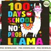 Beautiful Color 100 Days Of School No Probllama_Classic T-Shirt_4.jpg