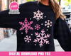Glitter Snowflake Png Snowflake Sublimation Design Pink Christmas Png Sequin Christmas Dtf Sparkly Snowflake Clipart Snowflake Shirt Png.jpg