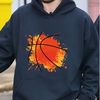 Basketball Ball Hoodies, Basketball Gift, Game Day Hoodies, Basketball Day, Basketball Game Day, Basketball Lovers Hoodie, Basketball Tee.jpg