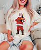 Retro Santa Shirt, Comfort colors christmas tee, Vintage Santa Shirt, Champagne Santa tee.jpg