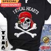 I Steal Hearts Valentine's Day Pirate Skull T-Shirt.jpg