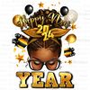 Happy new year afro messy bun png, Merry Christmas png, Happy New Year png, Christmas messy bun png, sublimate designs download.jpg
