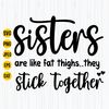 Sisters Are Like Fat Thighs They Stick Together Svg, Funny Sister Svg, Sister Quote Svg, Files For Cricut, Silhouette, Digital Download.jpg