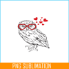 VLT21102341-Owl With Sunglasses PNG, Funny Valentine PNG, Valentine Holidays PNG.png