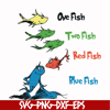 DR000105-One fish two fish red fish blue fish svg, png, dxf, eps file DR000105.jpg