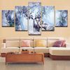 Deer Trees Canvas Home Decor Tree Animals Deer Abstract Animal.jpg