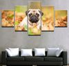 Pug Dog Canvas Home Decor Lovely Pug Animal.jpg