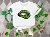 Shamrock Lips T-Shirt, Women's St Paddy's Day Shirt ,Leopard Lips Shirt, Irish Women Gift, Cute St Patrick's Day Shirt, Irish Kiss Shirt.jpg