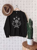 Skeleton Sweatshirt, Skeleton Meditation, Halloween Sweatshirt, Women's Halloween Gift, Funny Halloween Sweater.jpg