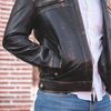 Men's Casual Signature Diamond Lambskin Leather Jacket-Vintage Black_4.jpg